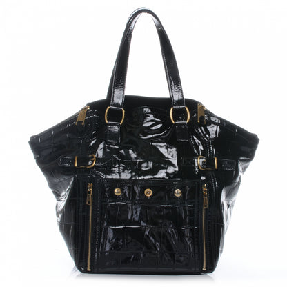 Saint Laurent Patent Croc Medium Downtown Black 1 of 7