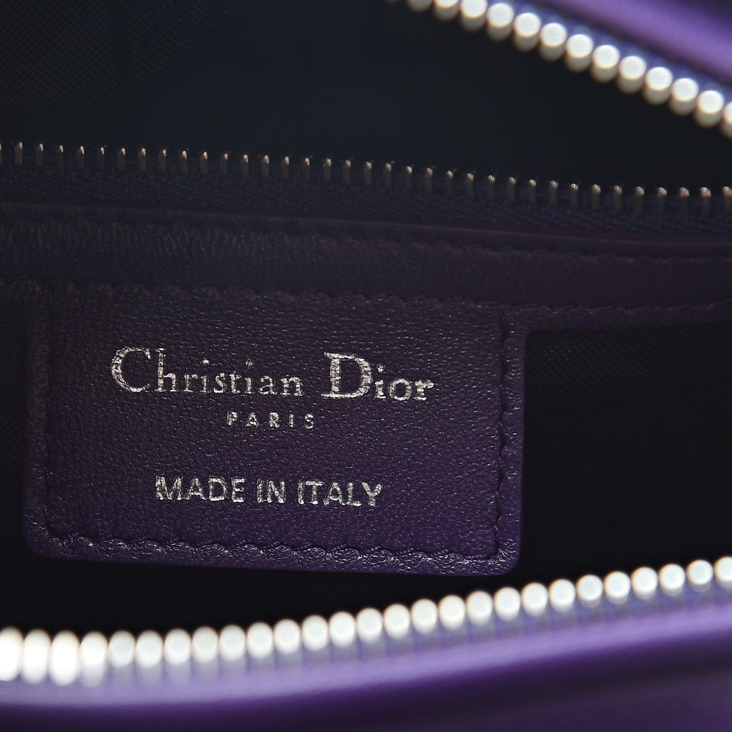 Lambskin Cannage Medium Lady Dior Purple