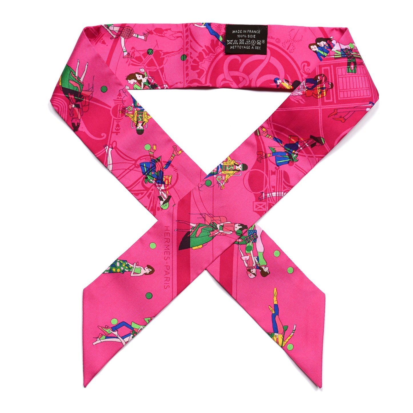 Silk Ex-Libris Les Parisie Twilly Rose Indien Vert Bleu