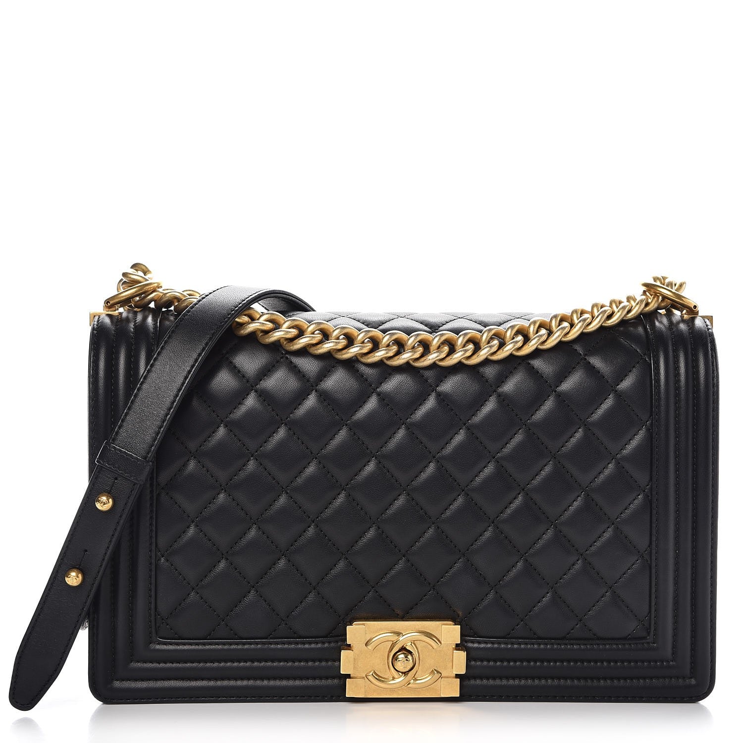 Chanel Lambskin Quilted New Medium Boy Flap Black 1 of 8