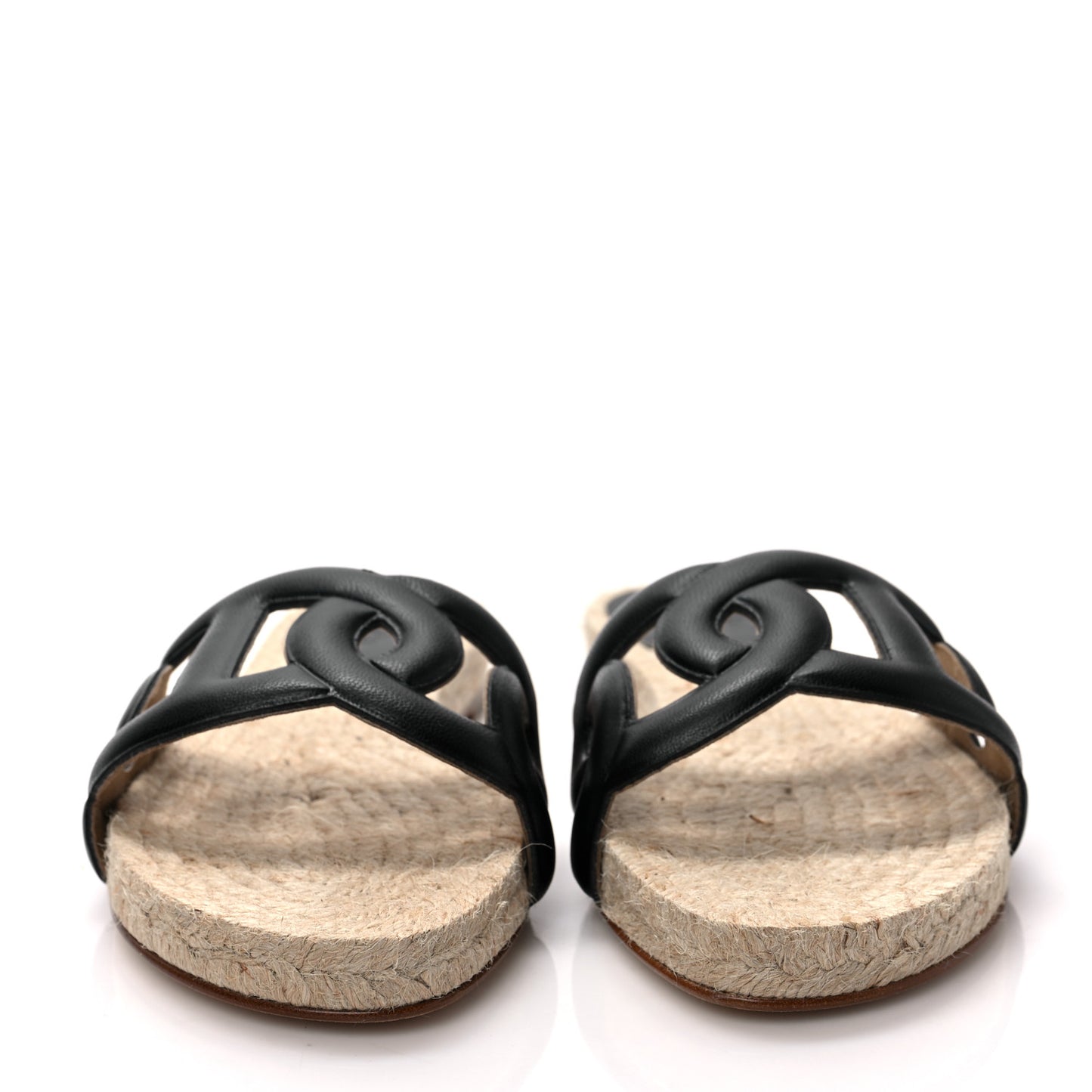 Nappa Famosa Espadrille Sandals 36 Black