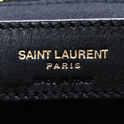 Saint Laurent Raffia Calfskin Medium Nolita Shoulder Bag Natural Black 10 of 11