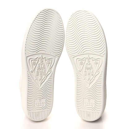 Gucci Calfskin Interlocking G Perforated Womens Ace Sneakers 36 White Grey Sky 5 of 10