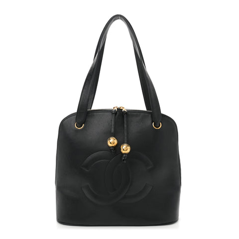 Lambskin CC Shoulder Bag Black