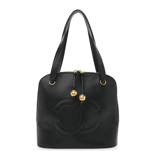 Lambskin CC Shoulder Bag Black