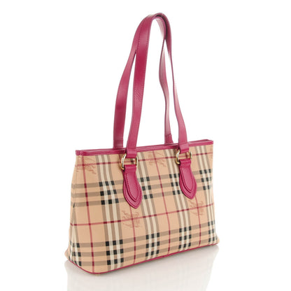 Burberry Haymarket Check Medium Regent Tote Dark Pink 3 of 11