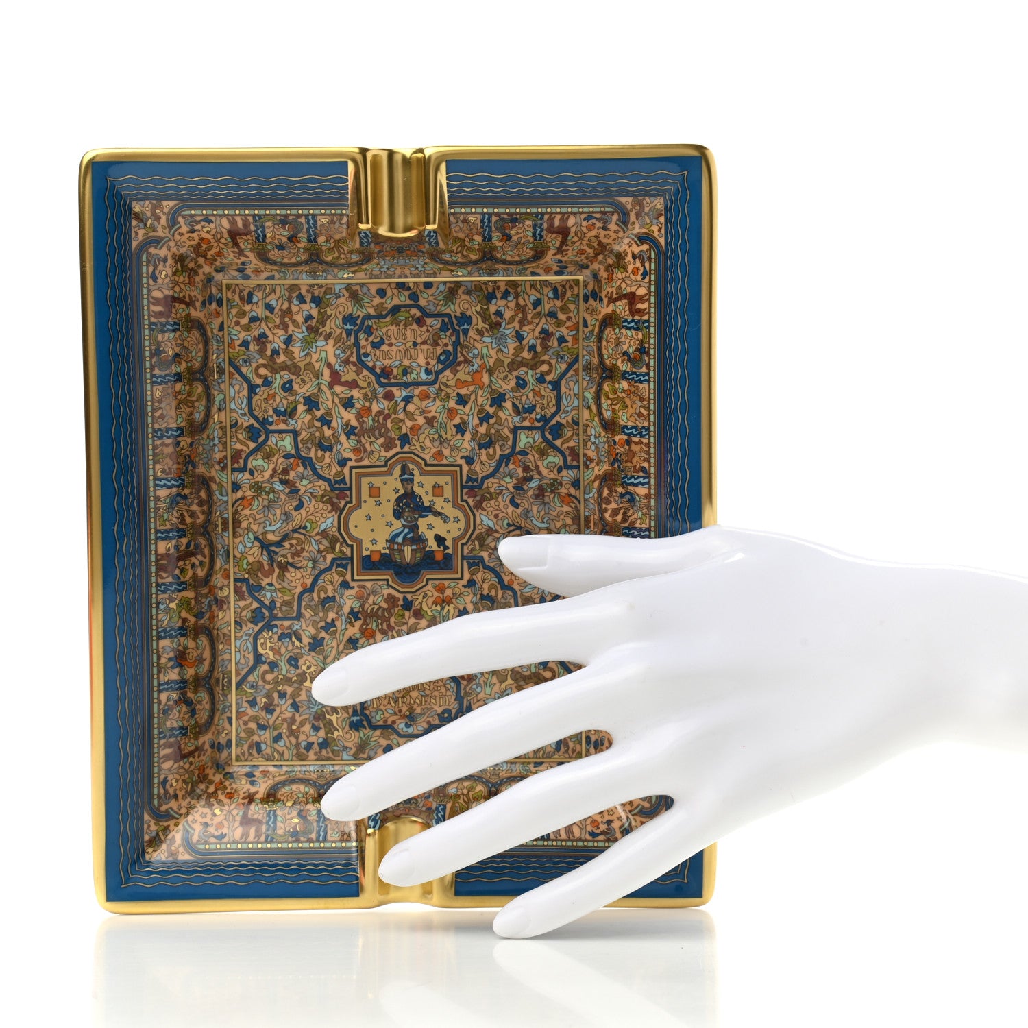 Hermes Porcelain Les Jardins D'Armenie Ashtray 2 of 8