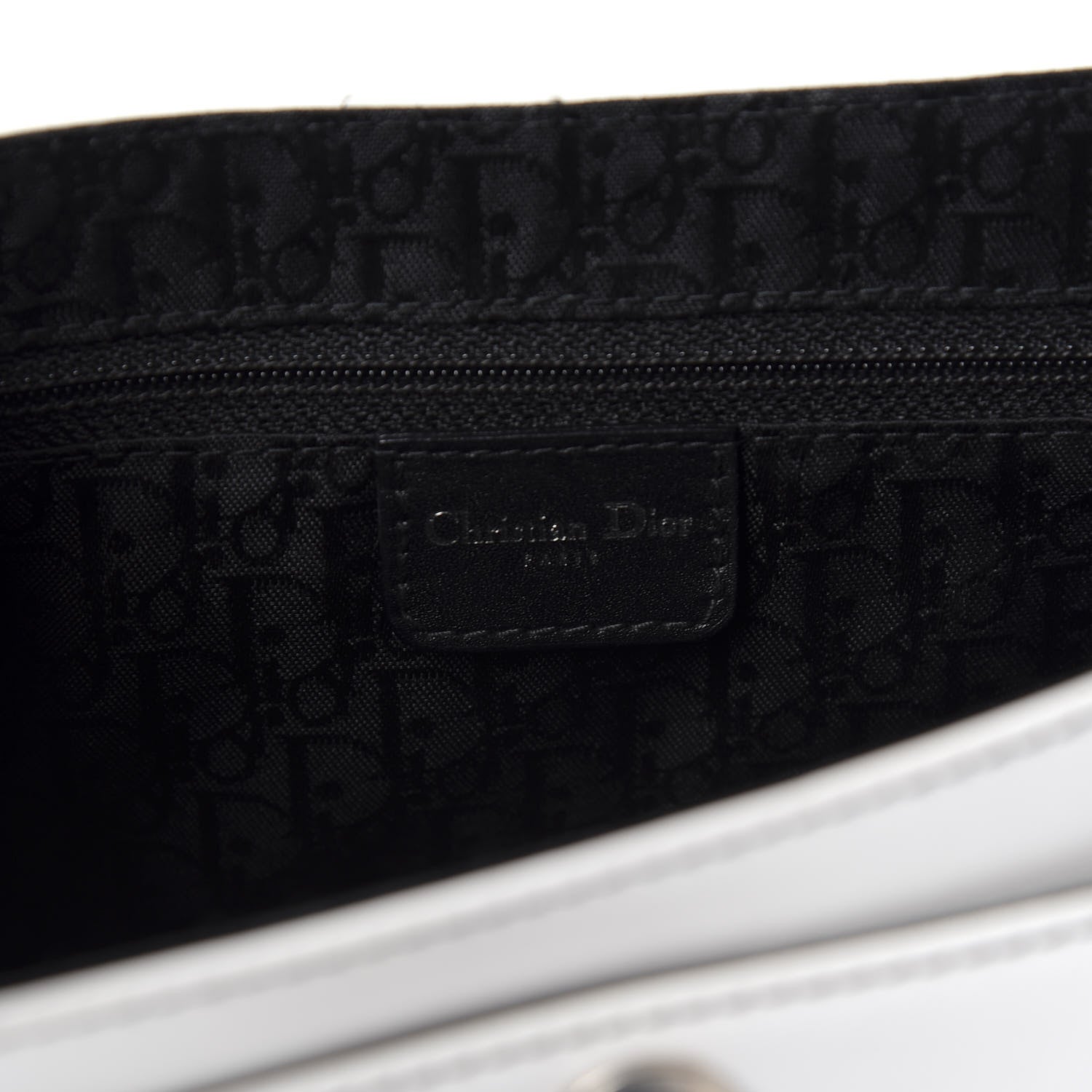 Christian Dior Coated Canvas Crystal Hardcore Bag White 8 of 10