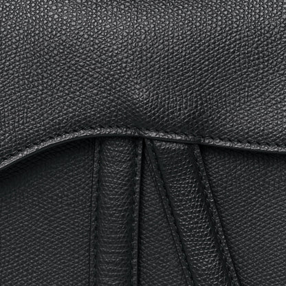 Christian Dior Calfskin Saddle Bag Black 9 of 13