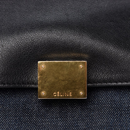 Celine Smooth Calfskin Denim Medium Trapeze Blue 16 of 16