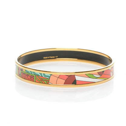 Hermes Enamel Printed Narrow Point D'Orgue Bracelet 70 3 of 5