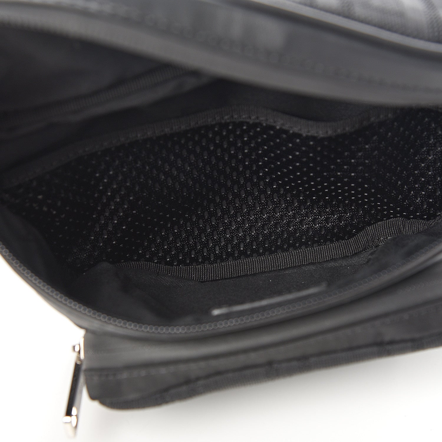 Fendi Neoprene Mesh Vitello Grace FF Pocket Belt Bag Black 4 of 9