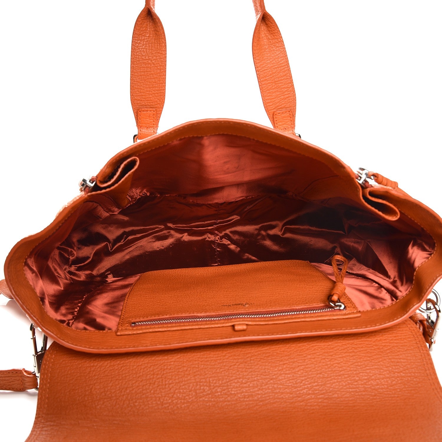 3.1 Phillip Lim 3.1 Textured Calfskin Large Pashli Satchel Mandarin 6 of 10
