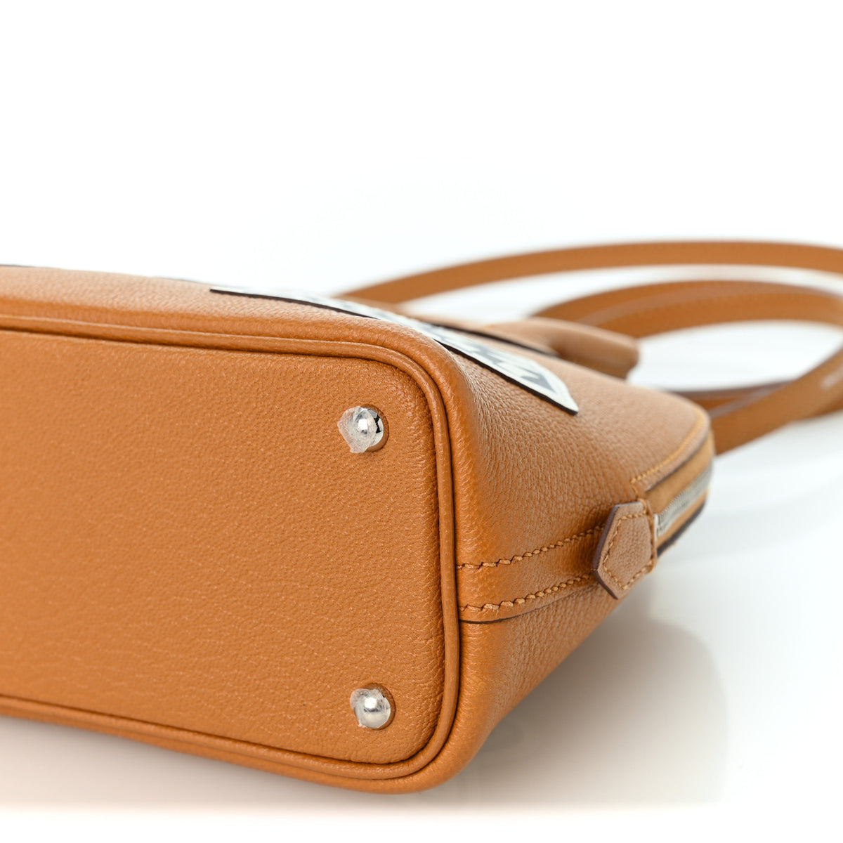 Hermes Chevre Mysore Pique Colle Mini 1923 Bolide Caramel Multicolor 10 of 10