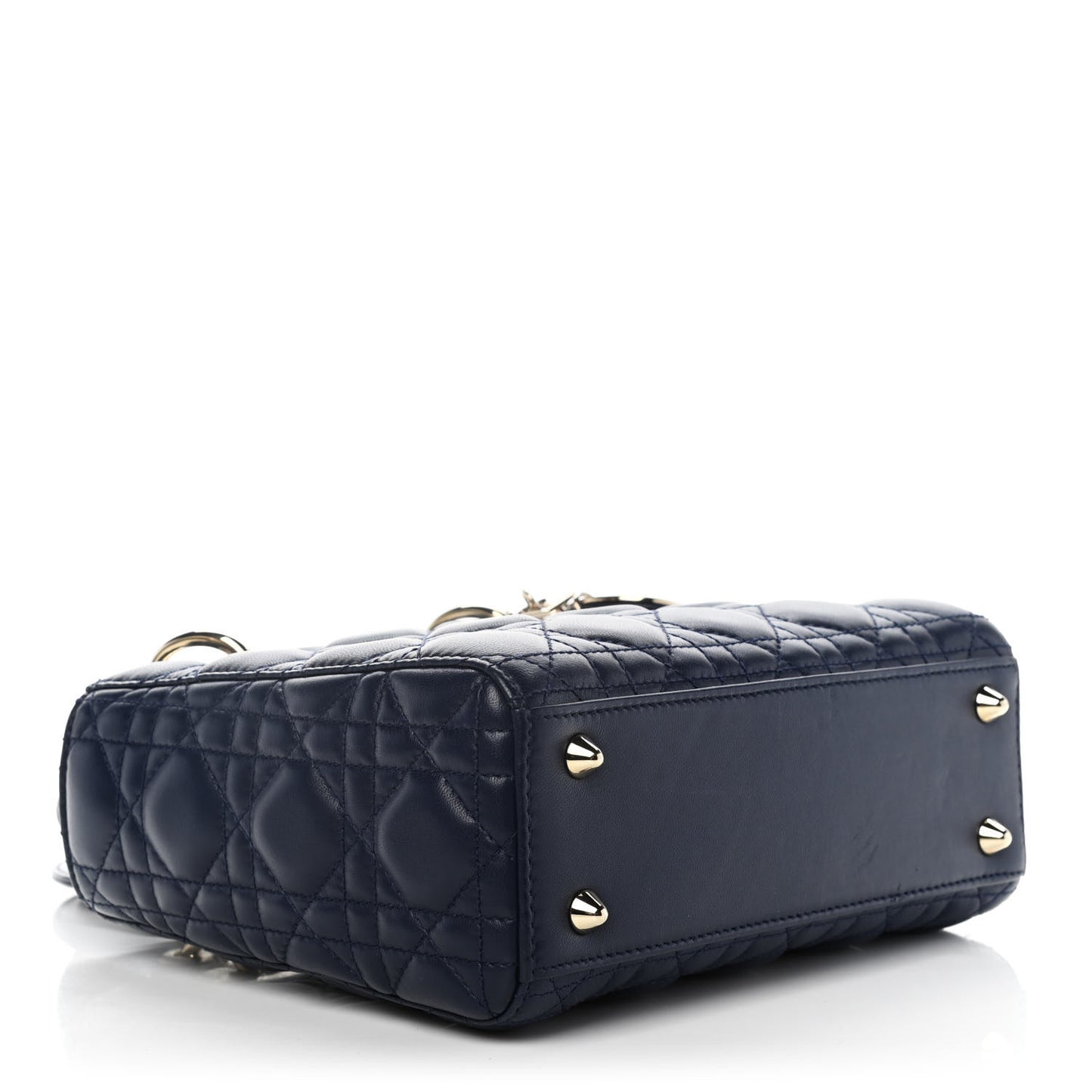Lambskin Cannage Small Lucky Badges My Lady Dior Navy