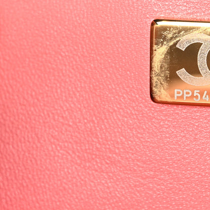 Chanel Iridescent Lambskin Quilted Mini Rectangular Flap Pink 7 of 10