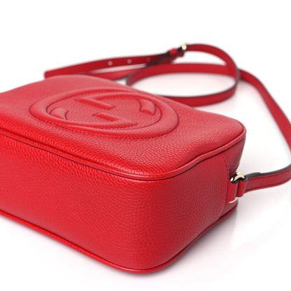 Gucci Pebbled Calfskin Small Soho Disco Bag Tabasco Red 9 of 9