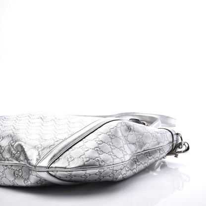 Gucci Metallic Guccissima Medium Britt Tote Silver 10 of 12