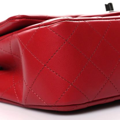 Chanel Lambskin Quilted Mini Rectangular Flap Red 8 of 10
