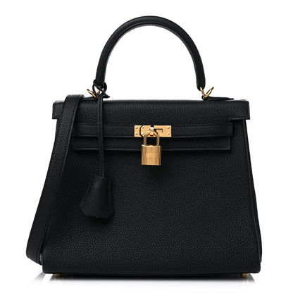 Hermes Togo Kelly Retourne 25 Black 1 of 10