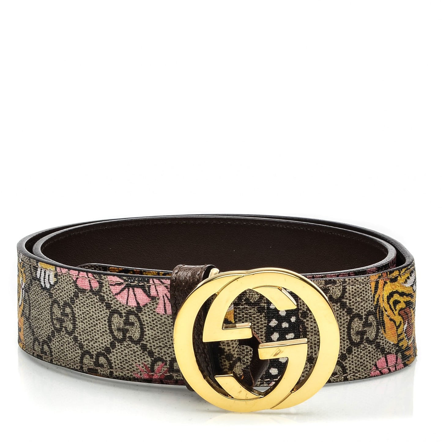 GG Supreme Monogram Bengal Interlocking G Belt 80 32 Beige Pink