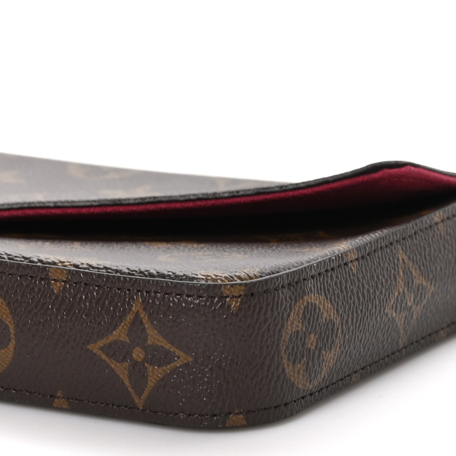 Louis Vuitton Monogram Pochette Felicie Chain Wallet Fuchsia 10 of 10