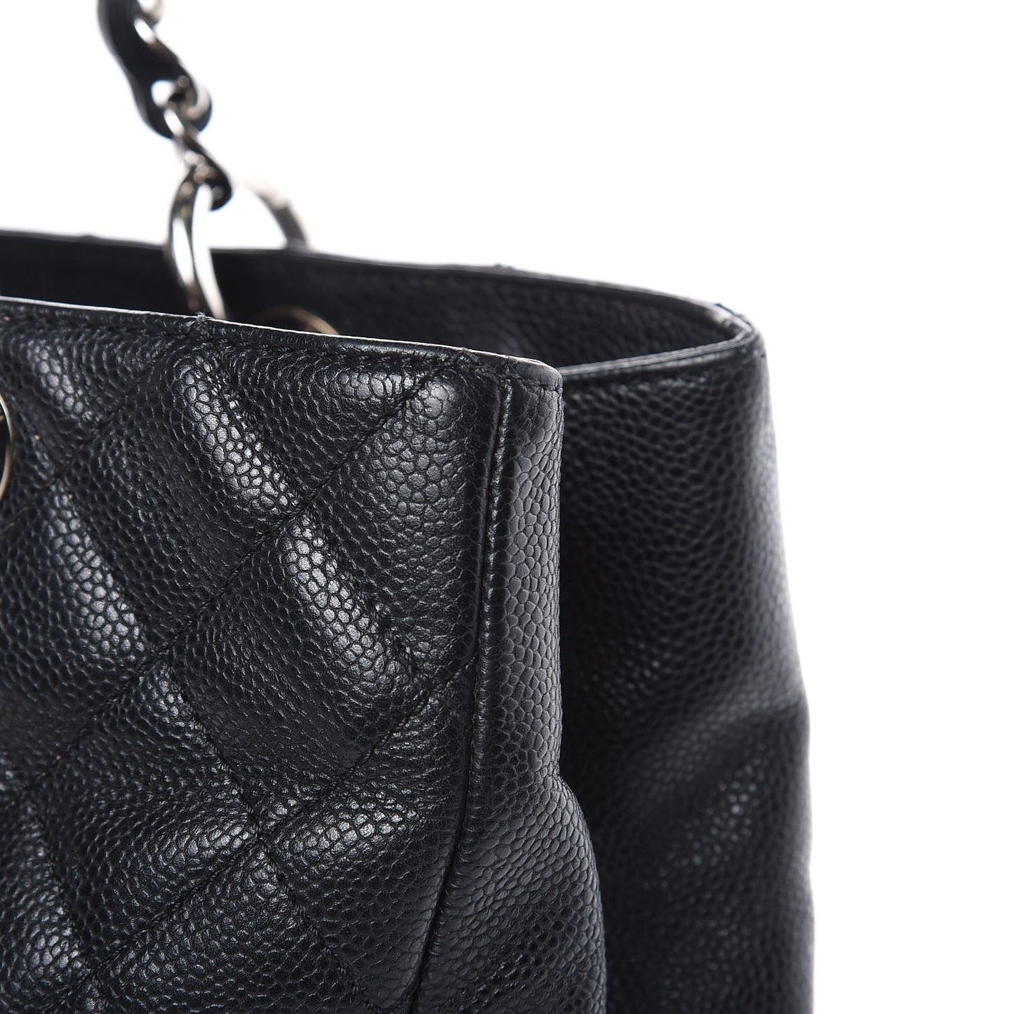 Caviar Quilted Grand Shopping Tote GST Black