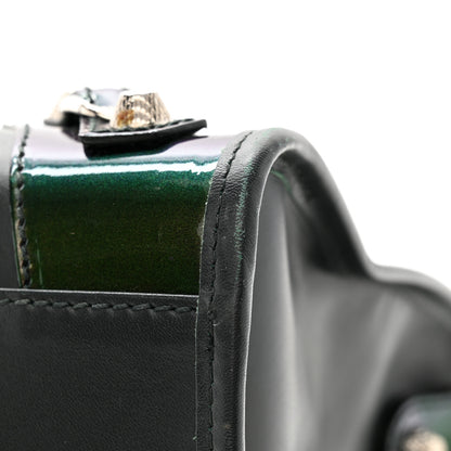 Balenciaga Smooth Calfskin Metallic Patent Giant 12 Silver Hardware City Vert Poker Fonce 14 of 15