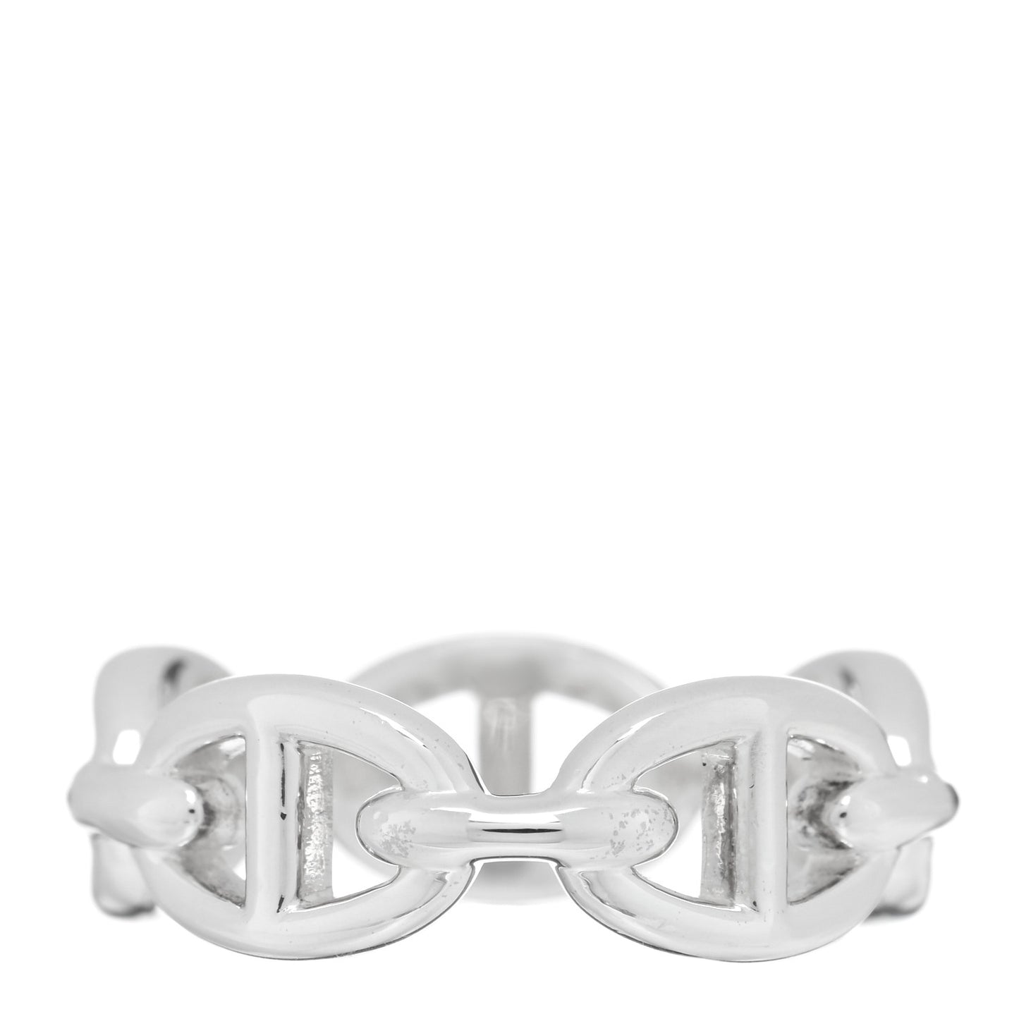 Sterling Silver PM Chaine d'Ancre Enchainee Band Ring 56 7.5