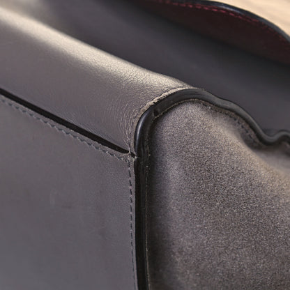 Celine Crocodile Embossed Nubuck Medium Trapeze Grey 10 of 24