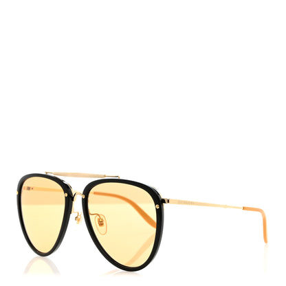 Gucci Metal Aviator Sunglasses GG0672S Black 1 of 8