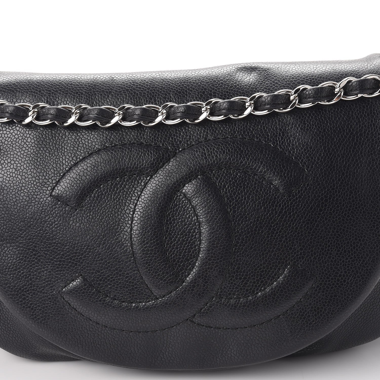 Chanel Caviar Half Moon Large Flap Black 9 of 10