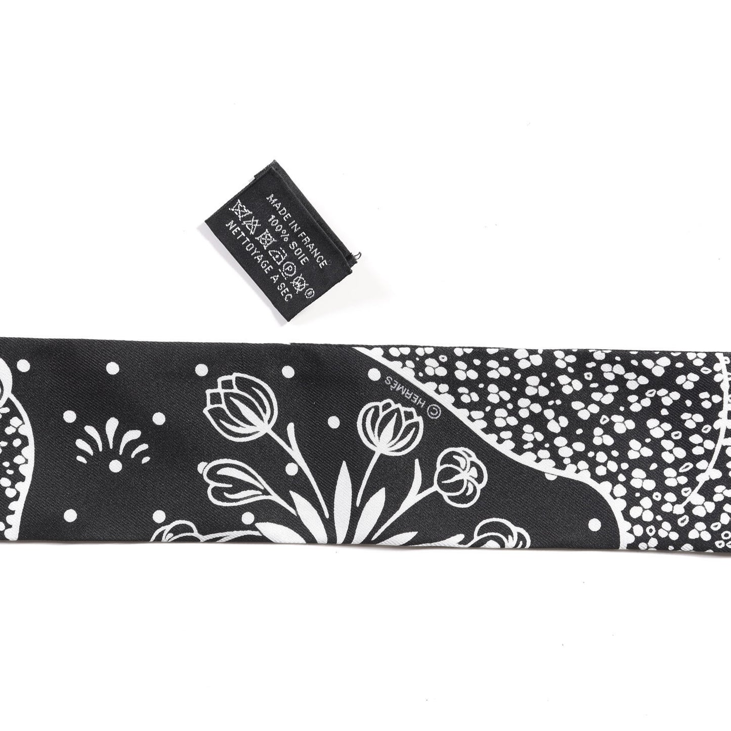 Silk Les Leopards Twilly Black White