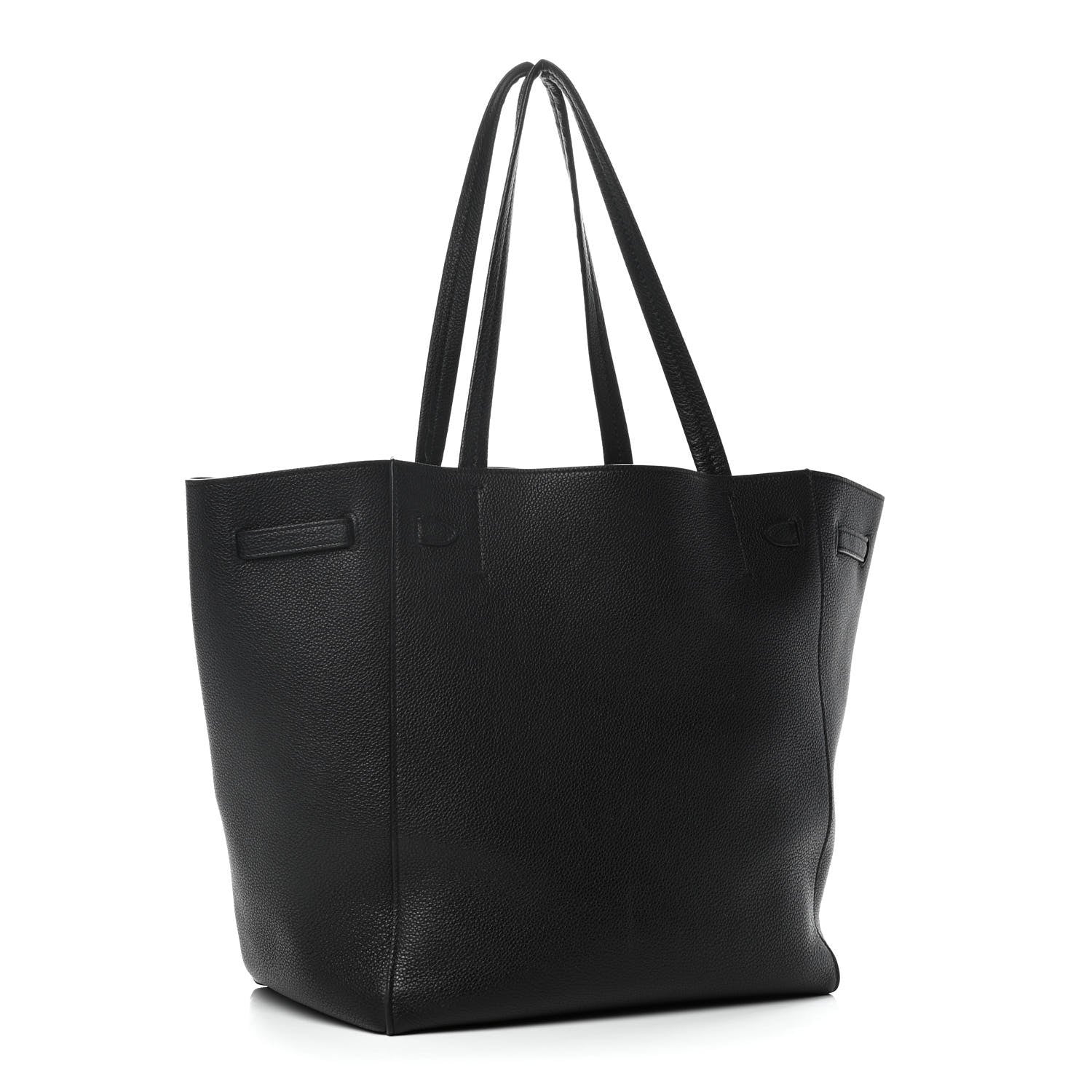 Celine Soft Grained Calfskin Small Belt Cabas Phantom Black 3 of 11