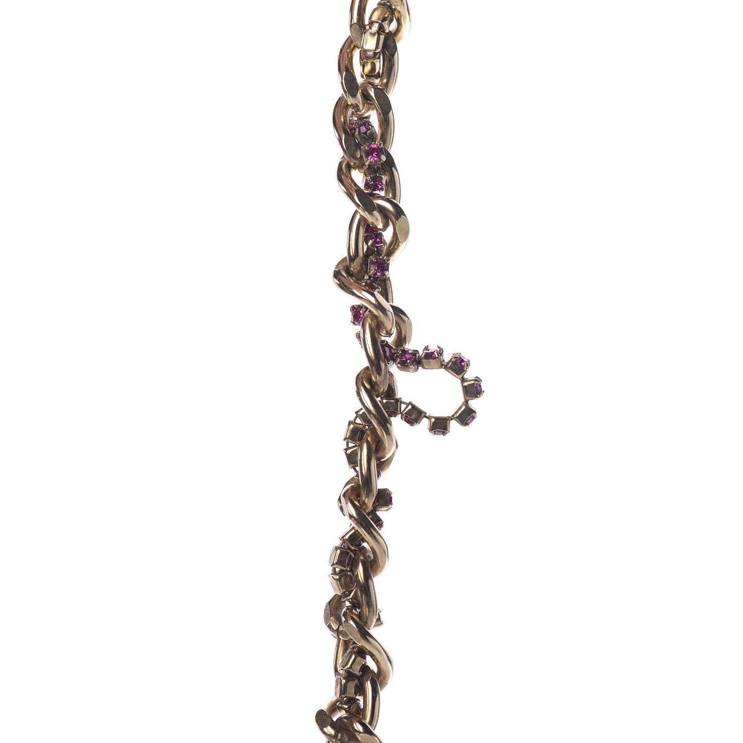Crystal CC Multi Strand Necklace Gold