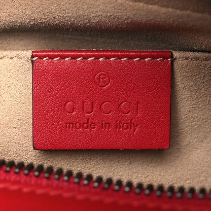 Gucci Calfskin Matelasse Small GG Marmont Chain Shoulder Bag Hibiscus Red 6 of 10