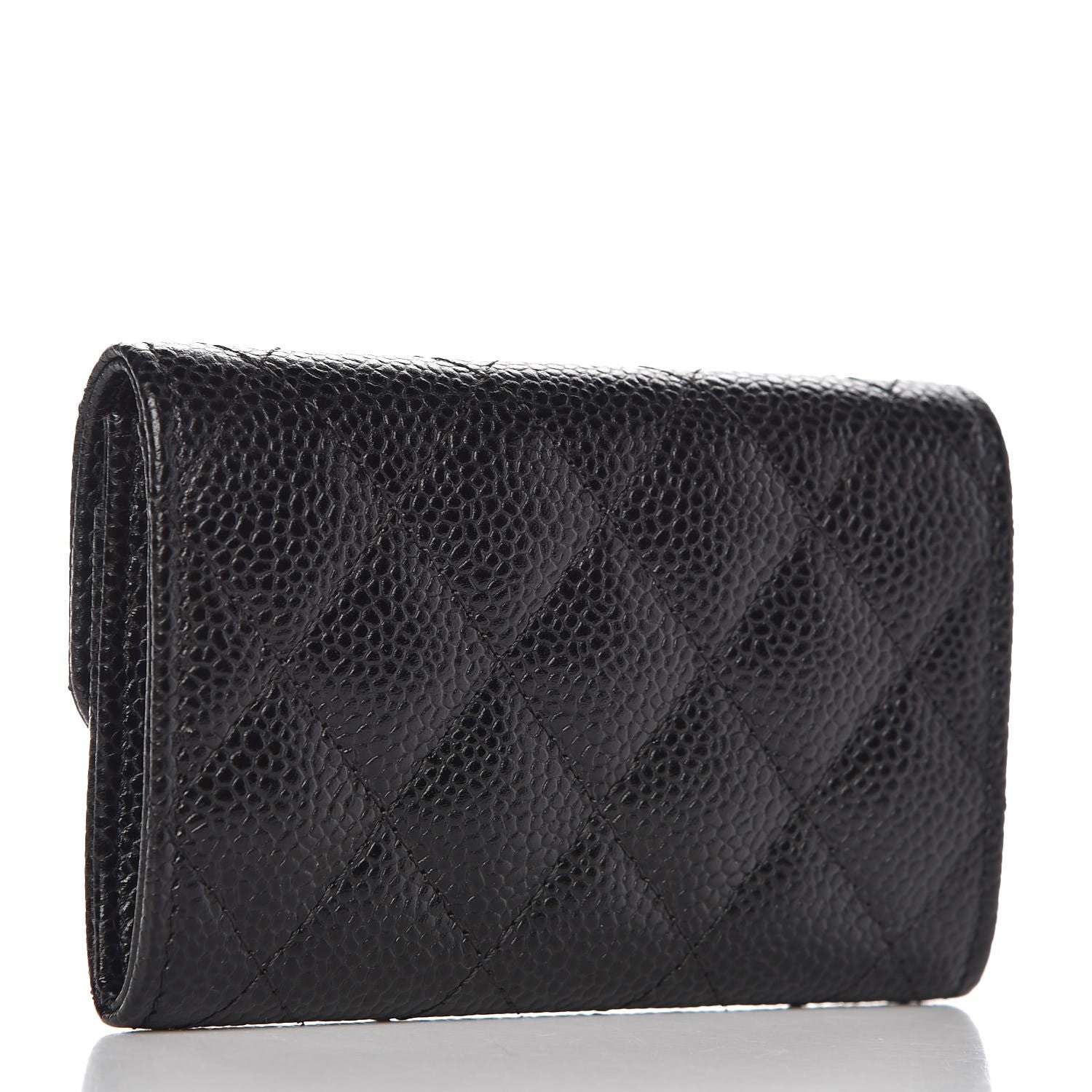 Chanel Caviar Quilted Flap Card Holder Black 3 of 9