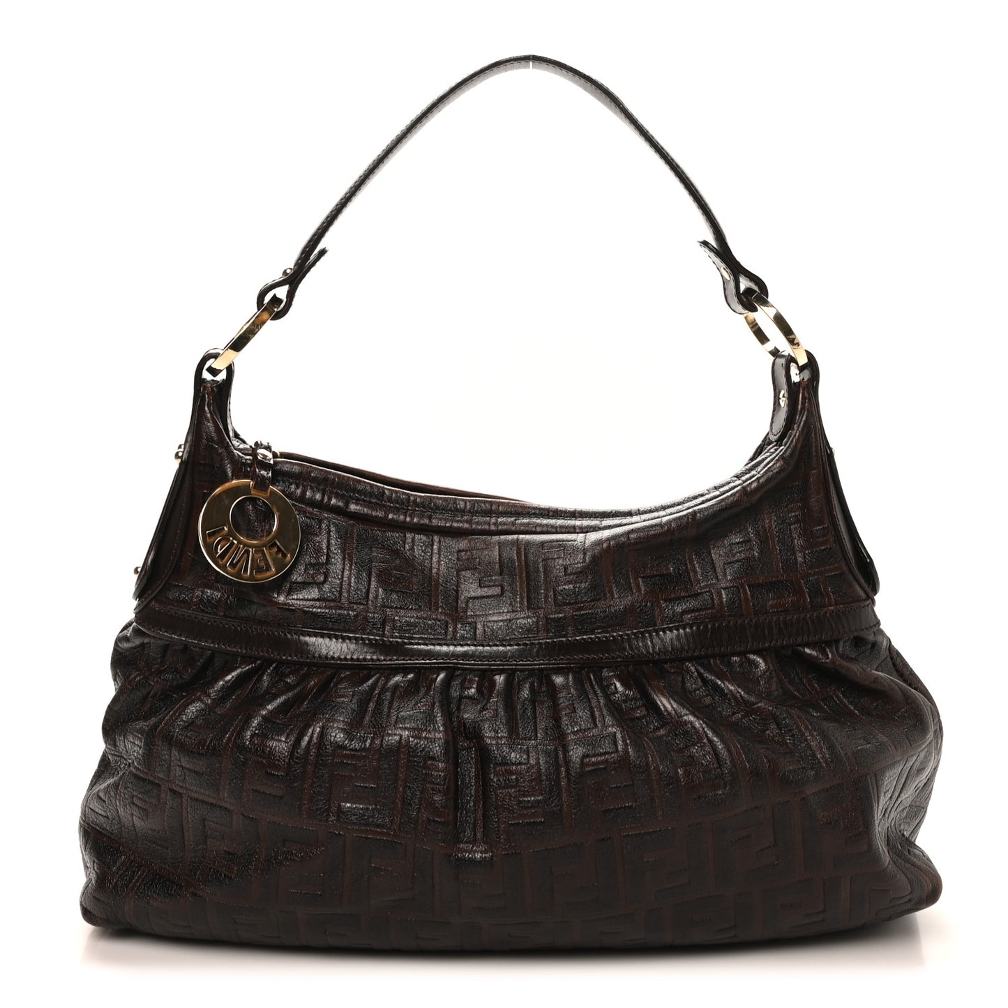 Vitello FF Embossed Chef Shopper Tote Testa Di Moro