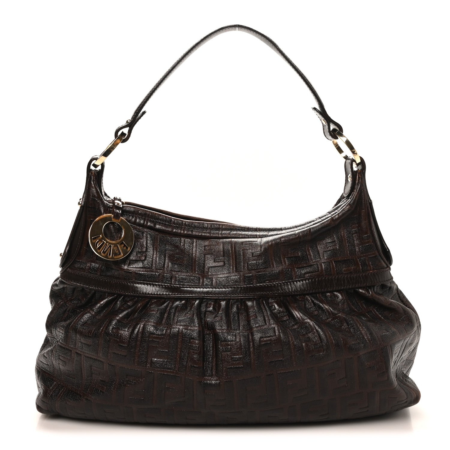 Fendi Vitello FF Embossed Chef Shopper Tote Testa Di Moro 1 of 8