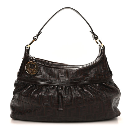 Fendi Vitello FF Embossed Chef Shopper Tote Testa Di Moro 1 of 8