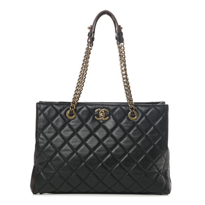 Chanel Calfskin Quilted Large Shopping Tote Black 1 of 20
