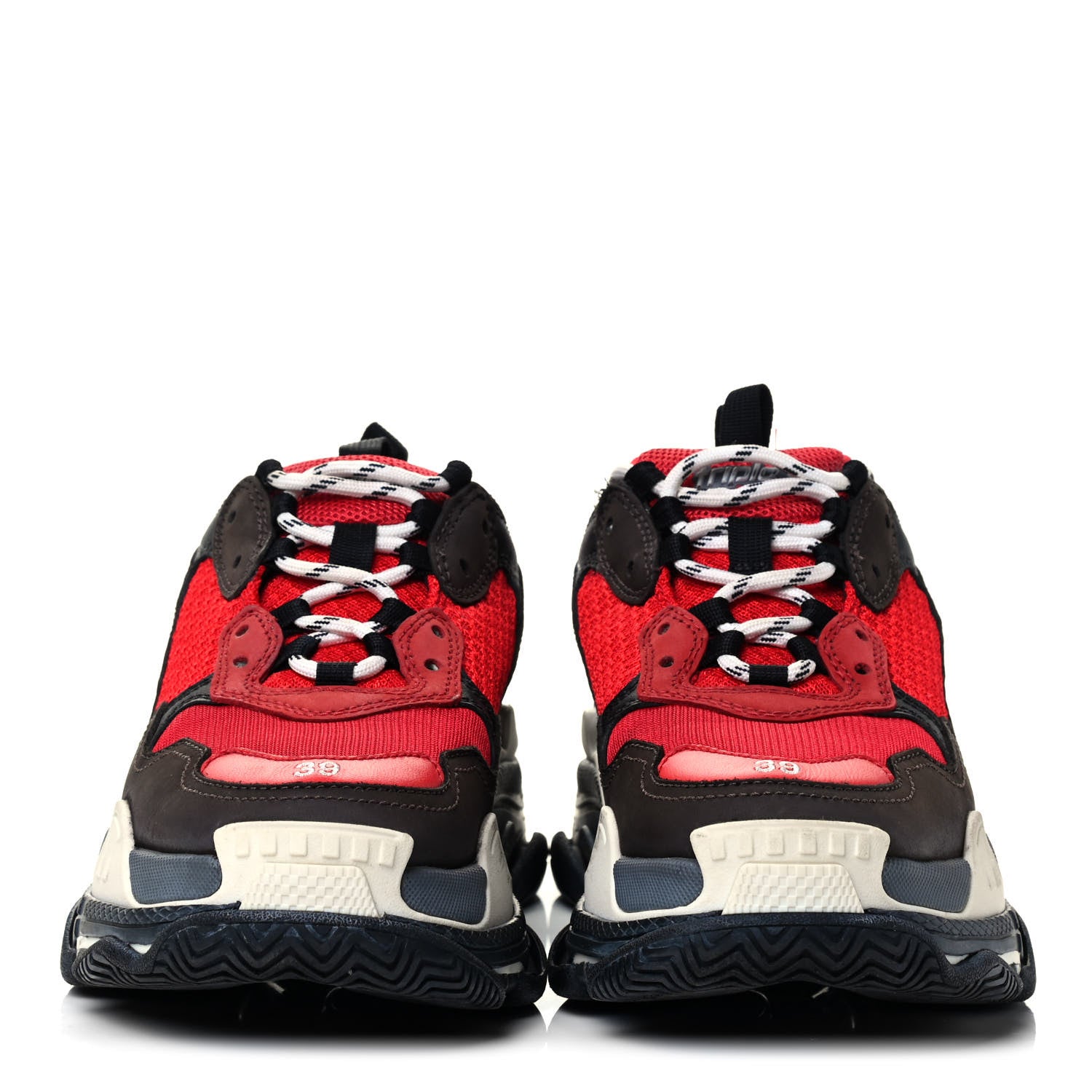 Balenciaga Fabric Mesh Mens Triple S Sneakers 39 Rouge Black 2 of 9