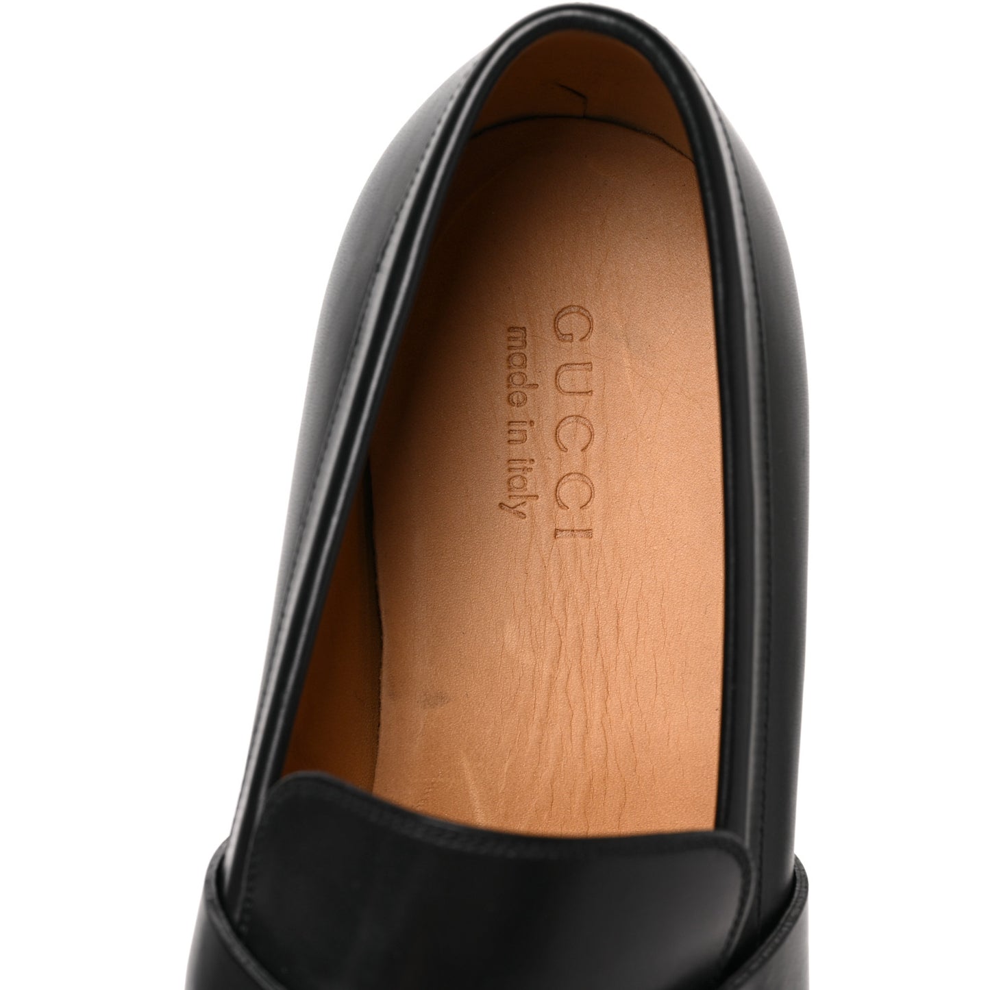 Calfskin Mens Interlocking GG Loafer 10 Black