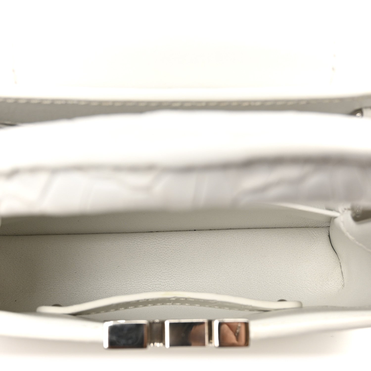 Louis Vuitton Crocodile Mini Capucines White 5 of 9