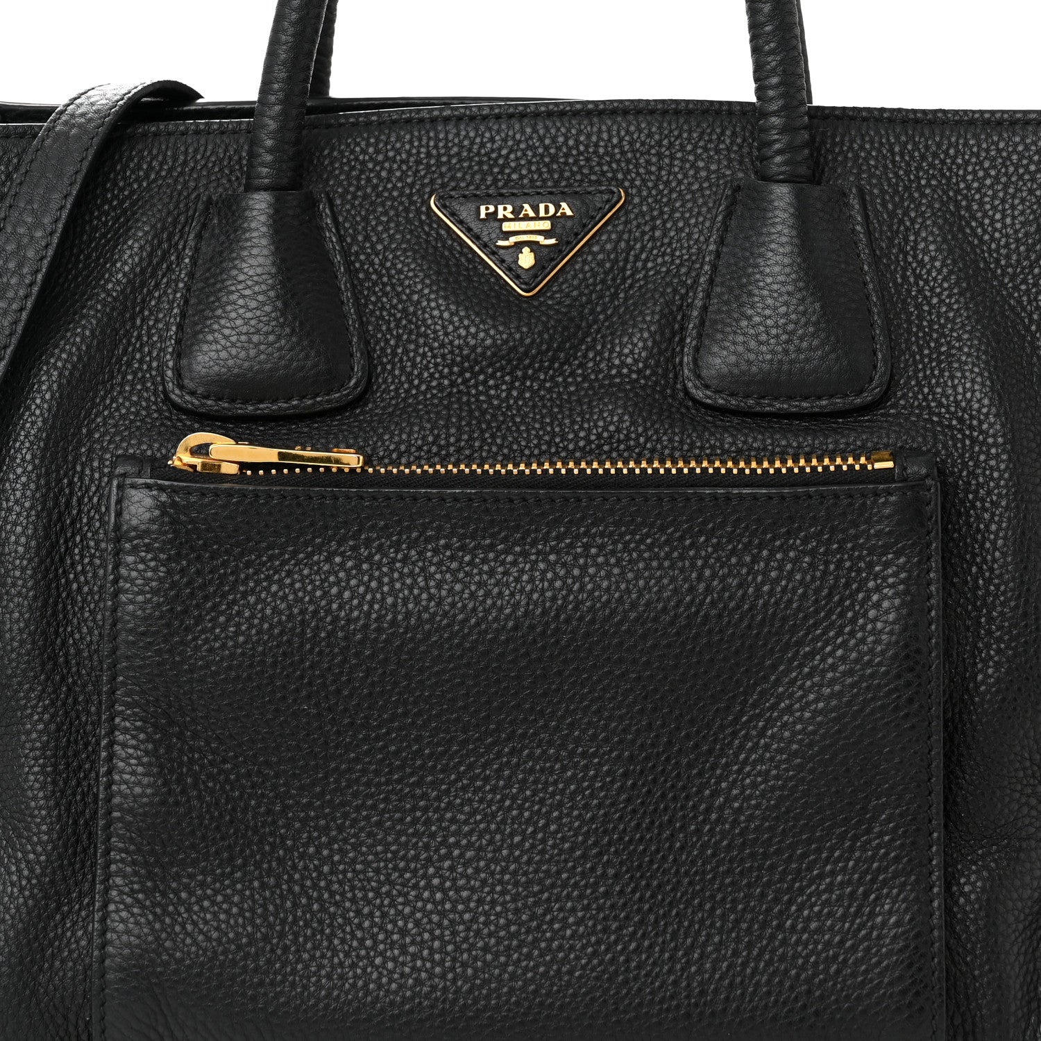 Prada Vitello Daino Shopping Tote Black 8 of 12