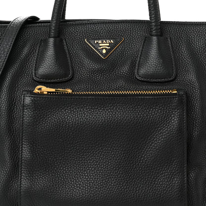 Prada Vitello Daino Shopping Tote Black 8 of 12
