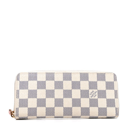 Louis Vuitton Damier Azur Clemence Wallet Rose Ballerine 1 of 8
