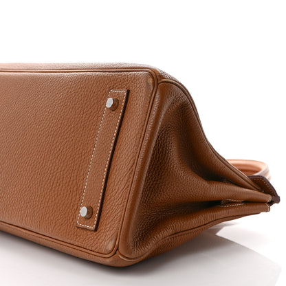 Hermes Taurillon Clemence JPG Shoulder Birkin II 42 Gold 9 of 11