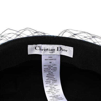 Christian Dior Denim Arty Veil Cap 58 Blue 8 of 10