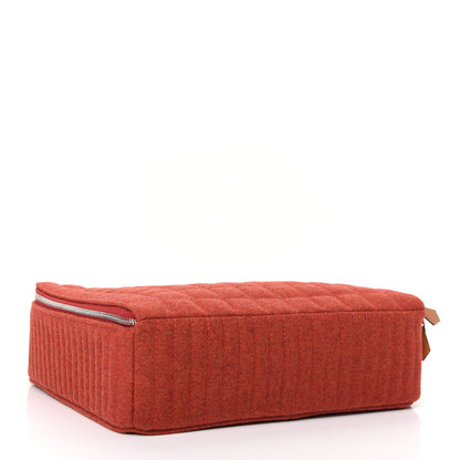 Hermes Wool Cashmere Paddock GM Jewelry Case Terracotta 4 of 7